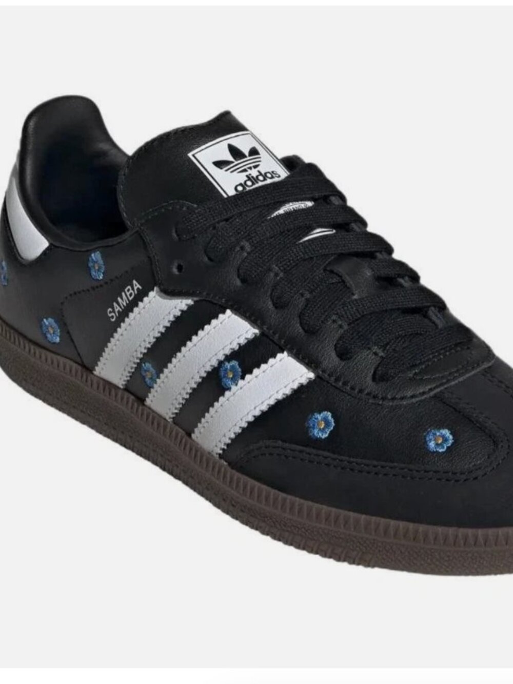 ADIDAS OriginaSamba OG Blue Flower Embroidered Sneakers Shoes Womens US 10 ~ NIB - Picture 8 of 9